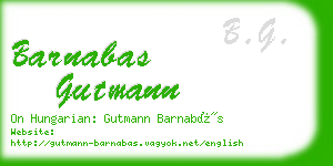 barnabas gutmann business card